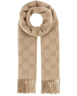 Gucci Cashmere-Blend Scarf - Natural