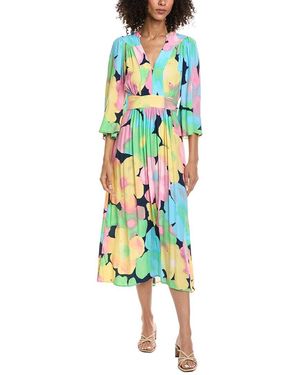 Pom Midi Dress - White