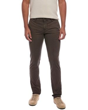 Slowear Incotex Linen-Blend Flat Front Regular Fit Pant - Black