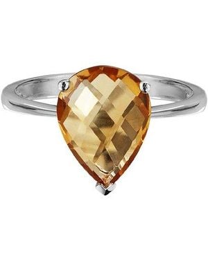 Gemstones 3.30 Ct. Tw. Citrine Half-Eternity Ring - White