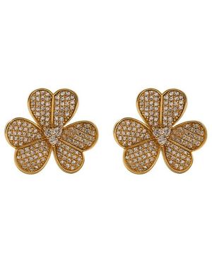 Prince Diamond & Jewelry 14K 2.02 Ct. Tw. Diamond Flower Studs Earrings - Metallic