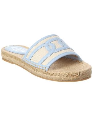 Tod's Tods Canvas & Leather Sandal - White
