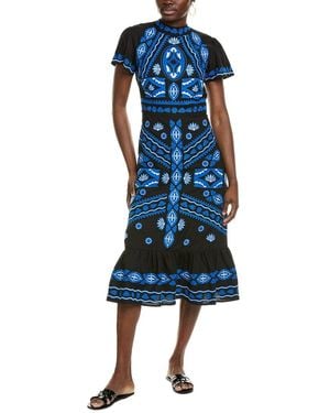 Johnny Was Stephy Midi Dress - Blue