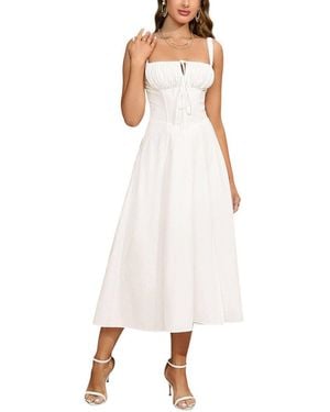 Amanda Royal Midi Dress - White