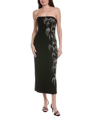 Lela Rose Wool-Blend Sheath Dress - Black