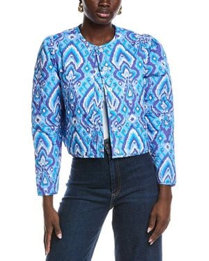 Sail To Sable Quilted Print Jacket - Blue