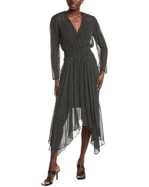 Maje Handkerchief Midi Dress - Black