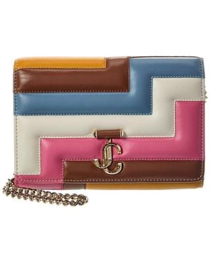Jimmy Choo Avenue Leather Clutch - Brown