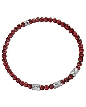 Karma and Luck Garnet Stretch Bracelet - Multicolour