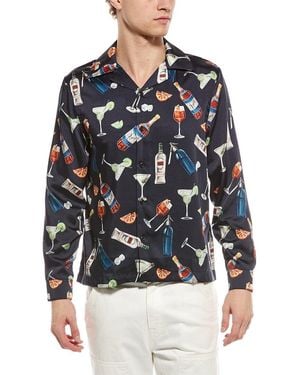 Reiss Cuban Cocktail Shirt - Blue