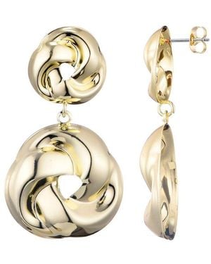Adornia Double Knot Drop Earrings - Metallic