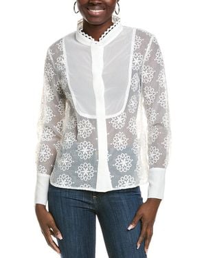 Gracia Floral Top - White