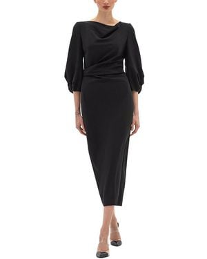 BGL Wool-Blend Midi Dress - Black