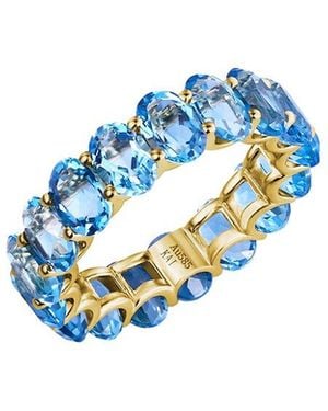 Kai Fine Jewelry 14K 9.80 Ct. Tw. Topaz Eternity Ring - Blue