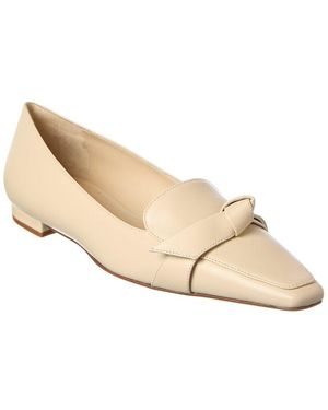 Alexandre Birman Clarita Square Leather Loafer - White