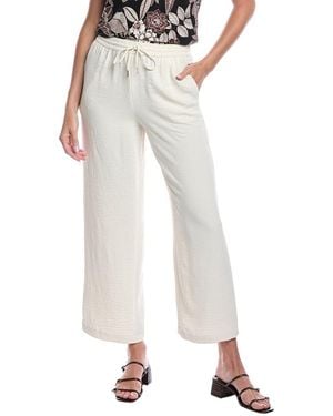 Jones New York Pull-On Drawstring Wide Leg Pant - White