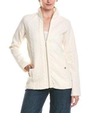 Tommy Bahama Aruba Cable Jacquard Zip Jacket - Natural
