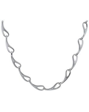 Italian Silver Necklace - Metallic