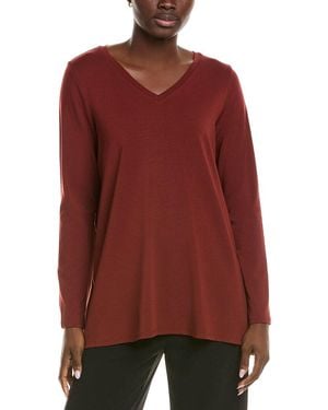 Eileen Fisher V-Neck Tunic - Red