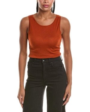 N.Peal Cashmere Ella 100% Cashmere Shell Top - Red