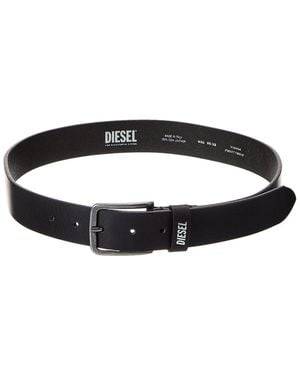 DIESEL Outlet Leather Belt - Black