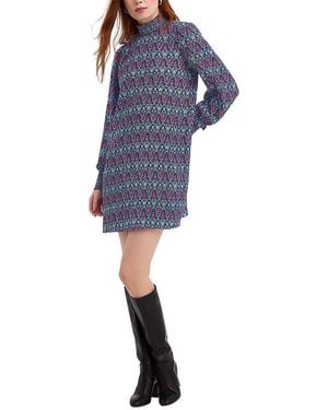 Draper James Long-Sleeve Shift Dress - Blue