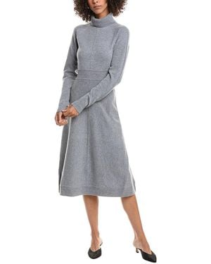 10 Crosby Derek Lam Maizie Mock Neck Pleated Sweaterdress - Grey