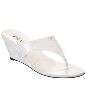 Prada Patent Sandal - White