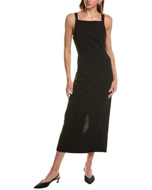Isaac Mizrahi New York Satin Bow Midi Dress - Black