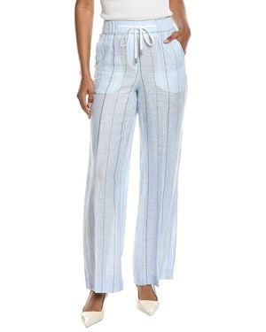 Peserico Drawstring Linen Pant - Blue