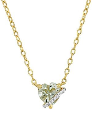 Rina Limor Over 0.77 Ct. Tw. Diamond & Amethyst Pendant - Metallic