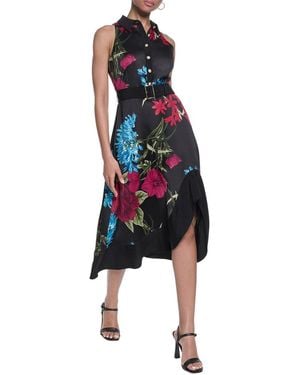 KARL LAGERFELD Satin Midi Dress - Blue
