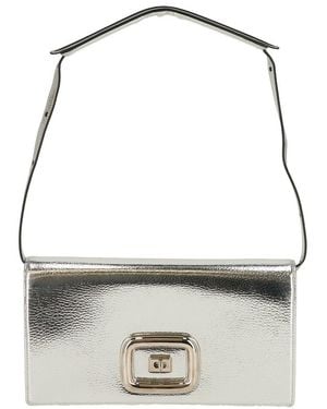 Roger Vivier Choc Leather Bag - Gray