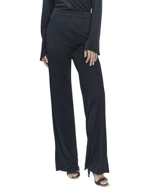 Halston Satin Pull On Pant - Blue