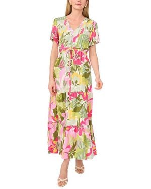 Vince Camuto Cap Sleeve Tiered Maxi Dress - White