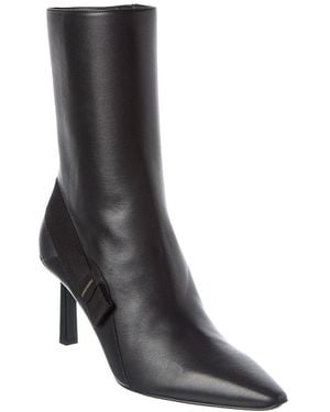 Ferragamo Virgilia Leather Bootie - Gray