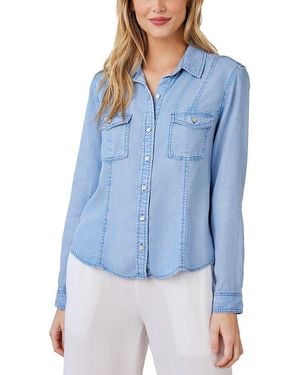 Bella Dahl Long Sleeve Seamed Shirt - Blue