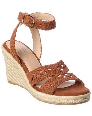 Stuart Weitzman Briar Suede Espadrille Wedge - Brown