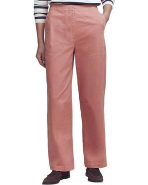 Boden Barrel Leg Chino Trousers - Red