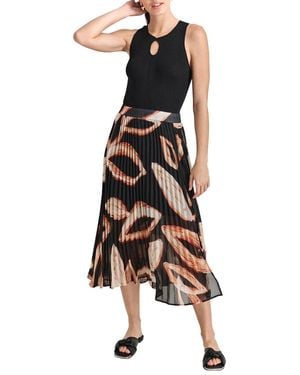DKNY Chiffon Printed Top - Black