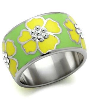 Alamode Jewelry Stainless Steel Ring - Multicolour