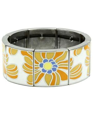 Alamode Jewelry Stainless Steel Bracelet - Metallic
