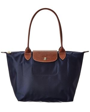 Longchamp Le Pliage Medium Canvas Shoulder Bag - Blue