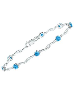 Gemstones 1.52 Ct. Tw. Diamond & Topaz Bracelet - Blue