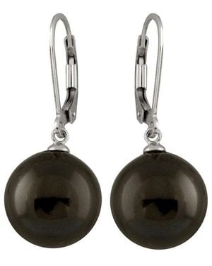 Splendid 14-15Mm Pearl Earrings - Black