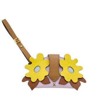 Fendi Best Friends Forever Leather Card Case - Yellow