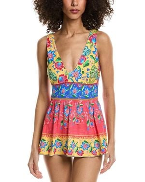 Johnny Was Skirted One-Piece - Red