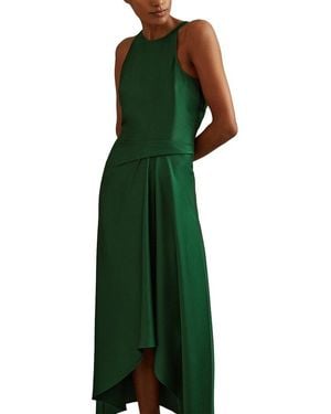 Reiss Micah Drape Occasion Dress - Green