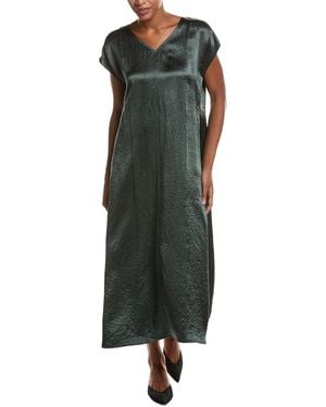 Eileen Fisher Crinkle Midi Dress - Green