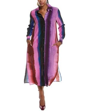 Diane von Furstenberg Carrie Silk Shirtdress - Red